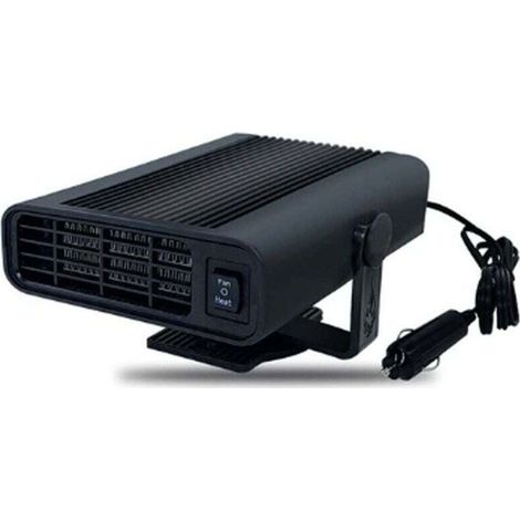 Chauffage Voiture 12V 24V Portable 360° Rotatif 150W Électrique Dégivreur Noir (1/4)