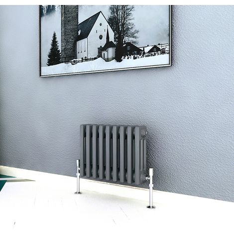 Biubiubath Traditional Cast Iron Radiator 300x425mm 3 Column Anthracite (1/5)
