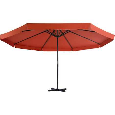 Maison Exclusive - Ombrellone da Giardino con Base Portatile Terracotta (1/5)