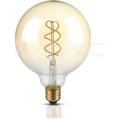 Lampadina LED E27 5W G125 Filamento Ambrato 2200K Dimmerabile (1/5)