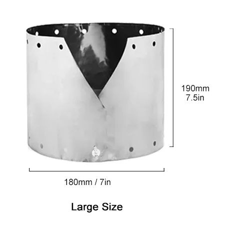 Pare-vent ultra-léger en titane Widesea, compatible avec les réchauds à gaz et à alcool, pliables et portables, pour le camping et la cuisine en extérieur. (1/5)