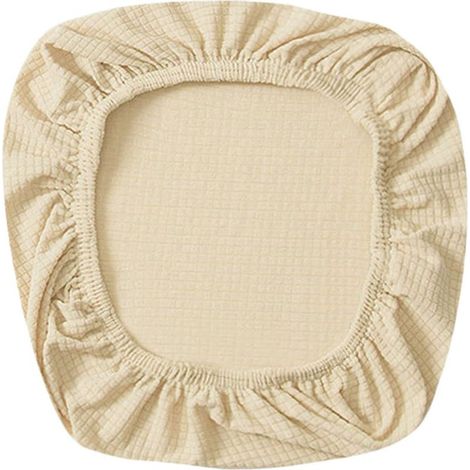 Housse de Siège de Chaise de Bureau, Housse de Chaise pour Chaise Bureau, Conviennent Longueur de 38 à 48 Cm, Beige (1/5)