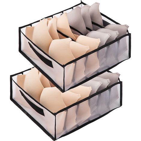 Organisateur de tiroir à soutiens-gorge, séparateur pour armoire à sous-vêtements, boîte de rangement pour sous-vêtements, organisateur de placard et boîte de rangement (1/5)