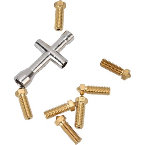 Düsen aus vulkanischem Messing: 0,2 mm, 0,3 mm, 0,4 mm, 0,6 mm, 0,8 mm, 1,0 mm, 1,2 mm (1/5)