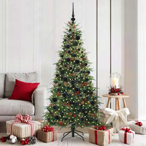 Künstlicher klappbarer Weihnachtsbaum Grün 180 cm PE und PVC