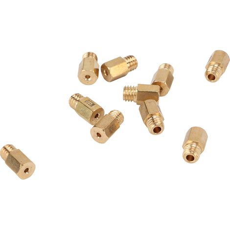 Satz mit 10 Hauptdüsen für Vergaser, aus sechseckigem Messing, kompatibel mit Mikuni VM TM TMX 300-390 (1/5)