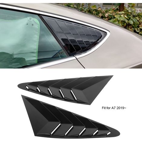 Garniture de protection de vitre latérale noire brillante pour Audi A7 2019 (1/4)