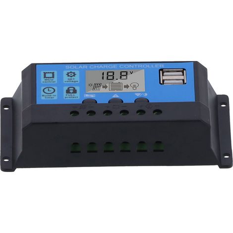 10A 12V 24V 2-Wege-MOS-Solarladeregler, Solarmodul-Regler, PWM 3-stufiger Batterieregler (1/5)