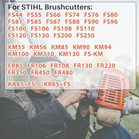 Autocut 25-2 Tête pour Stihl Débroussailleuse, Bobine AutoCut 25-2 Tete Faucheuse Compatible avec Stihl FS44 FS55 FS56 FS74 FS80 FS85 FS90 FS120 FS240 FS250 Tête à Fil (2 Pièces) (1/3)