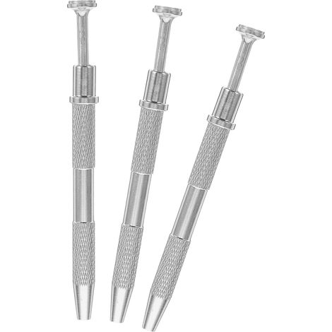 3 Pièces Pince à Extraction à 4 Griffes en Acier Inoxydable pour Pierres et Bijoux, Prise Précise pour Bijouterie Électronique et Travaux Manuels, Manche Texturé Argenté (1/5)