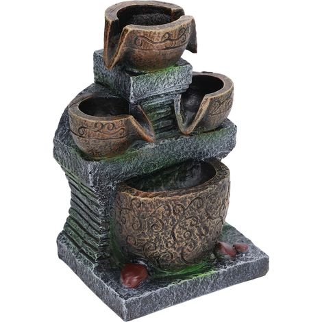 Fontaine d'intérieur à trois niveaux, alimentation USB, style élégant, objet décoratif tendance pour la maison ou le bureau, 5 V (1/5)