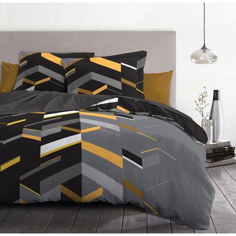 Parure de Couette 240x260 cm Motif Marco Yellow (1/5)