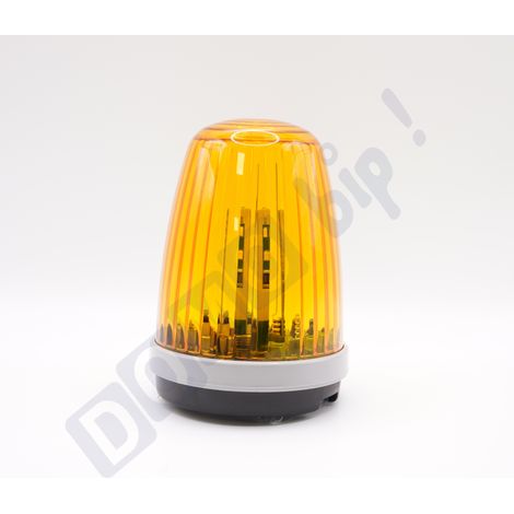 Geba – Feu clignotant à LED F5000 – Antenne intégrée pour portail motorisé – IP54 – AC/DC 12-24V & 230V – Compatible 433 MHz/868 MHz (1/3)