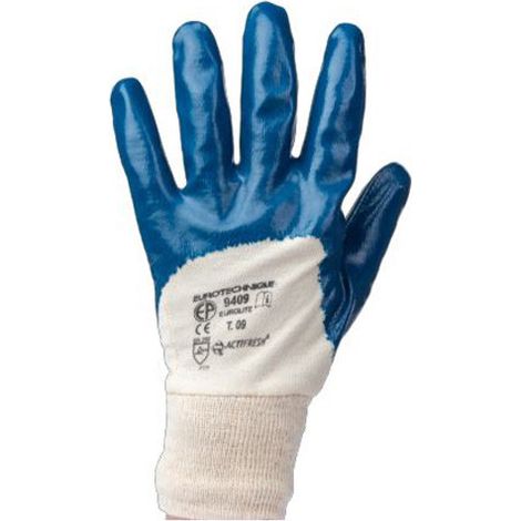 GANTS NITRILE BLEU DOS AÉRÉ TRAITÉ ACTIFRESH T7 - COVERGUARD - 9407 (1/2)