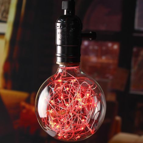 E27 3W LED Bulb, G95 Vintage Edison Globe, Warm Light, Interior Decoration (1/5)