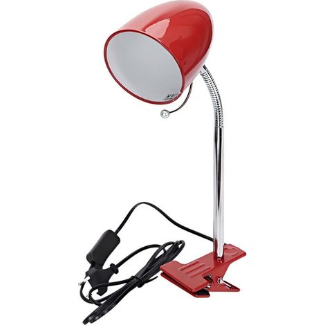 Lampe de table à pince douille E27, éclairage ajustable polyvalent pour bureau et chevet lit