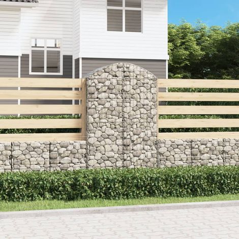 Gabion à arc élevé 100x50x160/180 cm Fer galvanisé