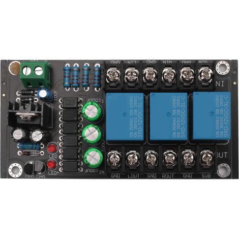 Module de protection par relais pour haut-parleur d'amplificateur numérique 300 W, protection contre le délai pour trois canaux. (1/5)