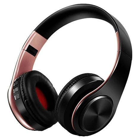 Auriculares, conectividad inalámbrica, batería de larga duración, oro rosa y negro. (1/2)