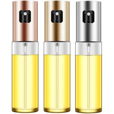 3 Pièces Vaporisateur d'huile, Bouteille de Pulvérisation d'huile, Pulvérisateur d'huile d'olive, Spray Huile et Vinaigre pour Cuisson, Barbecue, Salade, Cuisson, Rtissage (100ML)