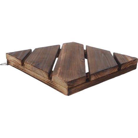 Jardinière Murale Suspendue en Bois Massif 26x26x4 Cm pour Fougères et Plantes Épiphytes, Panneau de Montage Treillis en Forme de Diamant, Support Décoratif Intérieur Moderne (1/5)