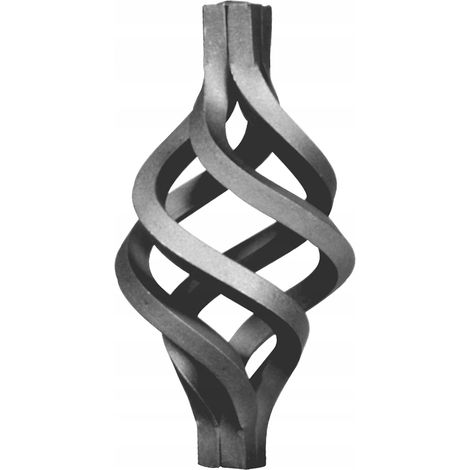 Cesto realizzato con 4 aste, elementi forgiati 12.083 20x20 160x80