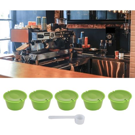 DOLCEGUSTO wiederverwendbare Kaffeefilterkapsel für Kaffeemaschinen, 50 ml, 5er-Packung, Grasgrün. (1/5)