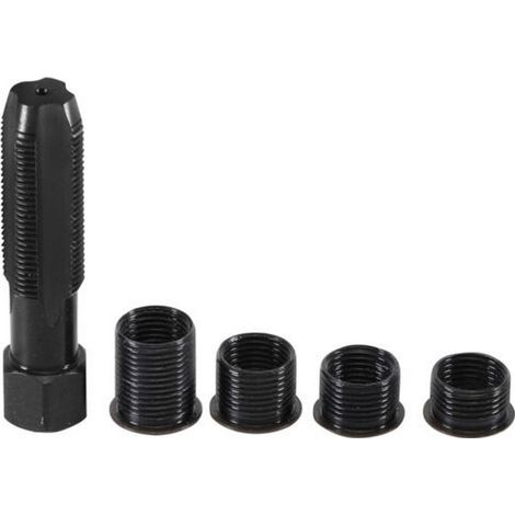 Jeu de réparation filetage bougie d'allumage M14 – Taraud HSS – Entraînement hexagonal 16 mm – Pour culasse aluminium
