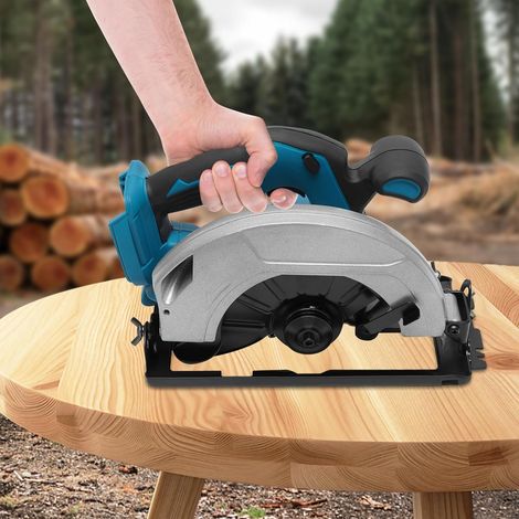 750W Akku-Handkreissäge/Kabellose Elektrische Kreissäge, Kompatibel mit Makita Lithium-Ionen-Akkus, Schnittstärke 0-90 mm, Geeignet zum Schneiden von Holz und Kunststoff