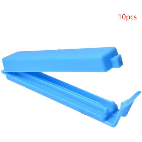 10 clips de fermeture en plastique pour emballage, clips de maintien de la couleur, clips pour chips, clips de fermeture, adaptés à la conservation des aliments et aux en-cas maison. (1/5)