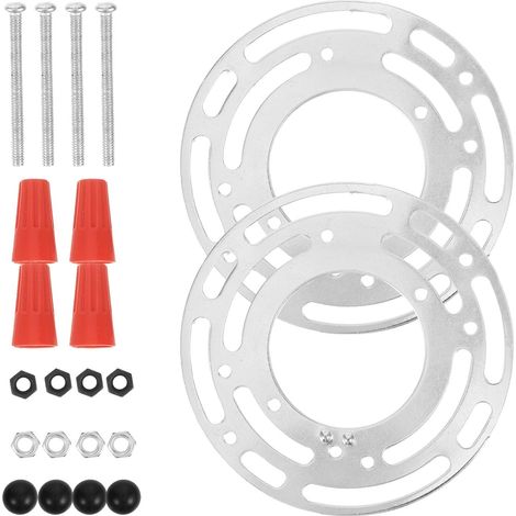 Support de Plafonnier en Métal Support Métallique pour Plafonnier en Acier Inoxydable Argenté 2 Sets Vis et Accessoires de Luminaire (1/5)
