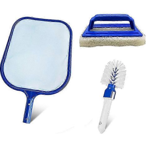 Kit de nettoyage pour piscine, ensemble d'accessoires pour spa portable 3 pièces avec écumoire, Spongblue AW (1/5)
