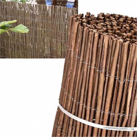 Dicke natürliche Weidenmatte Sichtschutz Balkon 1 x 5 m, Sichtschutz 85 %, Beschattung oder Abgrenzung im Garten