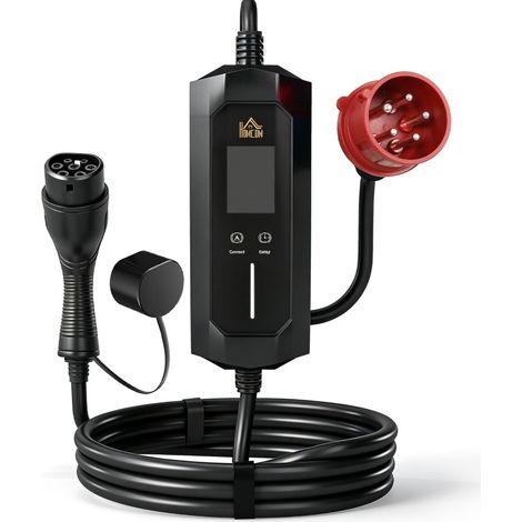 Caricatore portatile per auto elettrica Type 2 11 kW 8 m 6-16 A trifase HOMVRA (1/5)