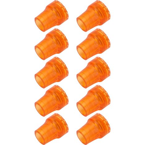 10 embouts de canne en caoutchouc antidérapants 19mm, universels haute résistance pour béquilles, orange vif (1/5)