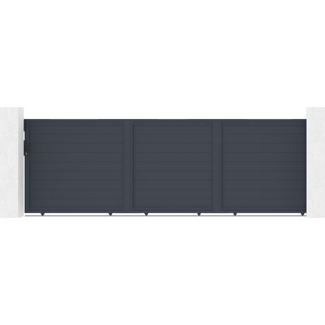 Puerta corredera 5m EIGER H.140cm aluminio gris (1/5)