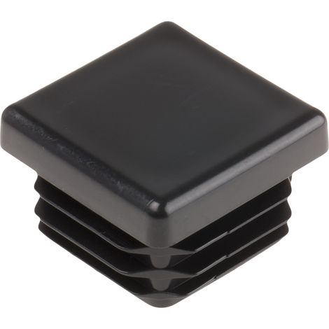 Embout de tube carre Noir, Profilé de 25.4mm ( Prix pour Sachet de 100 ) (1/2)