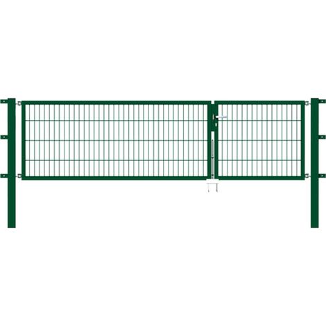 ALBERTS Doppeltor Flexo, fvz.grün Kst.b.RAL 6005, li.BxH1000+2000x800, PF80x80/1500mm (1/3)