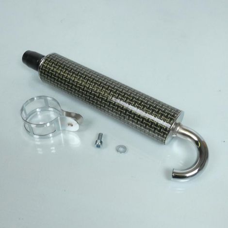 schalldämpfer kartusche auspuff zum aufstecken Ø22mm kevlar chrom (1/4)