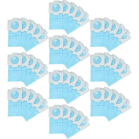 vhbw 50x Vacuum Cleaner Bag compatible with Makita CL070, BCL180ZW, CL060, BCL180Z, CD100DZX, BCL182 Vacuum Cleaner, 11.8 cm x 6 cm, Light Blue