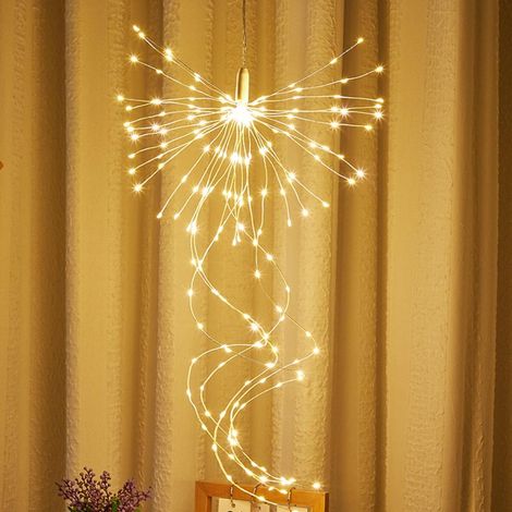 Luci decorative a LED Toivize effetto fuoco - Rame - Impermeabili IP65 - Telecomando - 200 LED - Bianco caldo - 8 modalità - Batterie AA - 5 m (1/5)