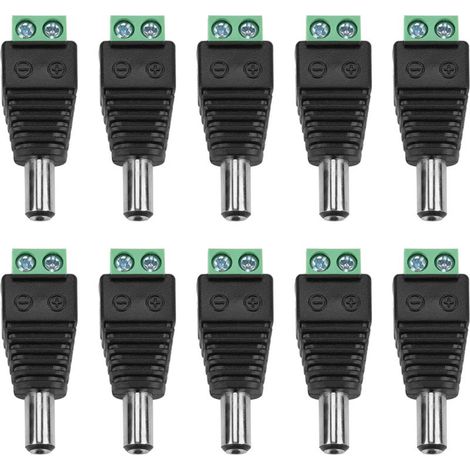 Plug à bornes CC, Black 220V pour la caméra de vidéosurveillance basse fréquence (1/5)