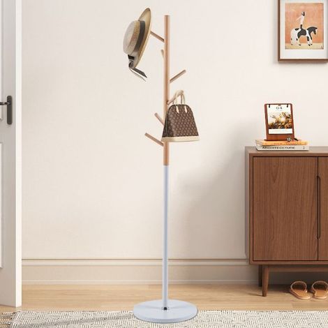 Porte-manteau sur pied Viola  Blanc  Ø37 x 172 cm  Hêtre / (1/5)