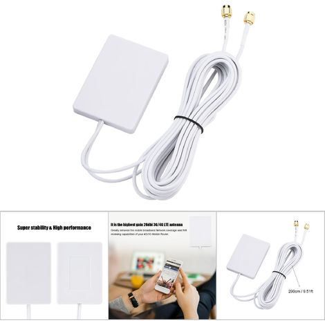 Antenne Amplificatrice Signal 4G LTE 28dbi pour Routeur Mobile Huawei E398 avec Connecteur SMA Mâle (1/5)