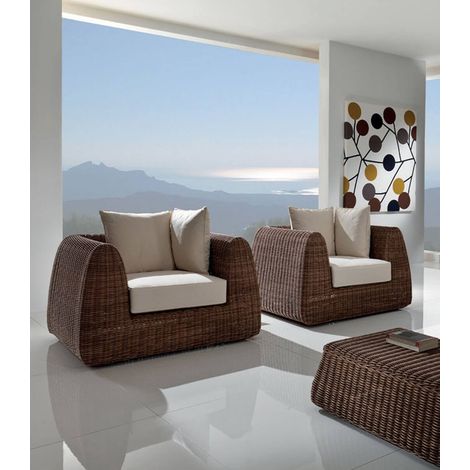 Poltrona Cactus Colori OUTDOOR HARMONY: Bianco Wash (1/3)