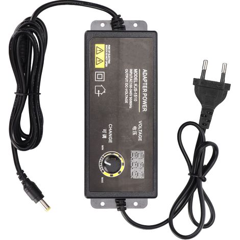 3–24 V, 4 A, 90 W LED-Netzteil mit Digitalanzeige und Drehzahlregelung, 100–240 V EU-Stecker
