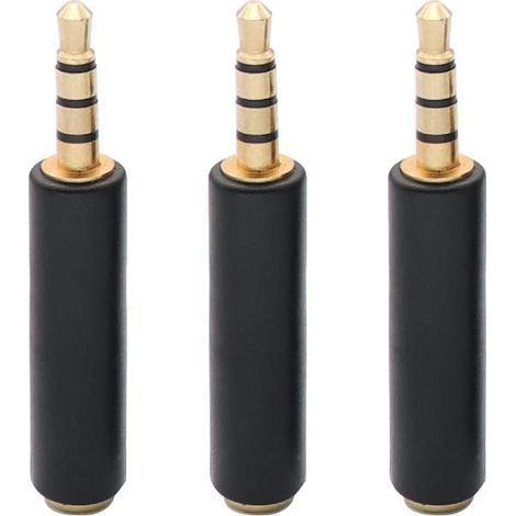 Adaptateur AV Câble vidéo caméra 3,5 mm vers RCA AV, câble mâle 3,5 mm vers fiche mâle 3RCA pour câble Audio stéréo AUX pour Smartphones, MP3, tablettes, Haut-parleurs, Home cinéma (3-Pack) (1/4)