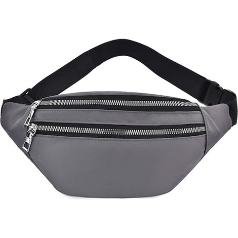 Sac ceinture de sport réglable Sac ceinture de sport en tissu Oxford (gris),