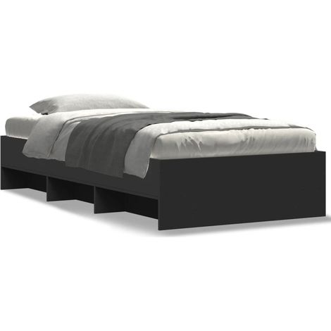 Maison Exclusive - Bettgestell Schwarz 100x200 cm Holzwerkstoff