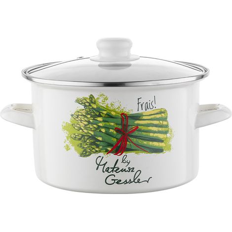 Vaso dritto smaltato per asparagi 22 cm 4,8 l Z/P MG